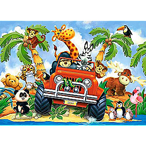 Spēle puzzle ''Dzīvnieku safari'' 60 detaļas