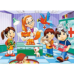 Spēle puzzle ''Pie veterināra'', 60 detaļas