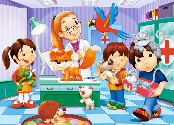 Spēle puzzle ''Pie veterināra'', 60 detaļas