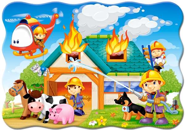 Spēle puzzle ''Ugunsdzēsēju brigāde'' 30 detaļas
