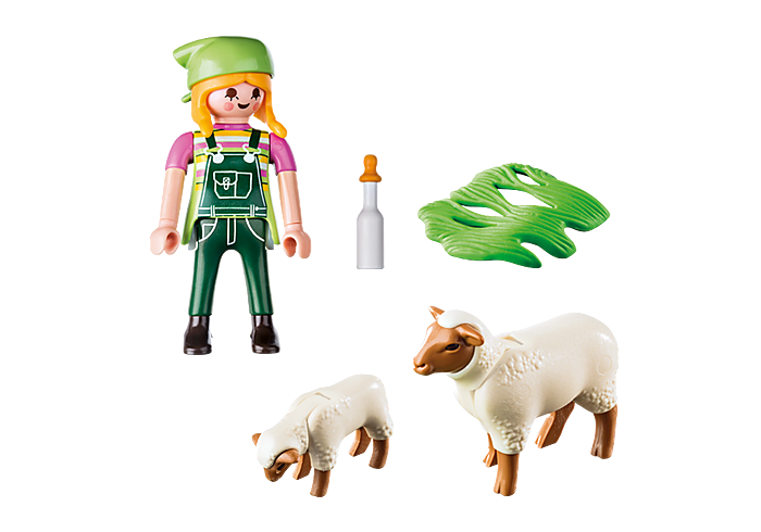 Фермер с овцами