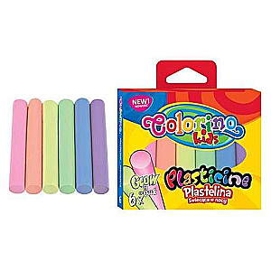 Spīdīgs plastilīns tumsā, 6 krāsas Colorino