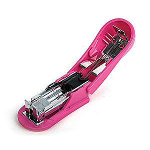 Mini stapleris uz 12 lapām, rozā