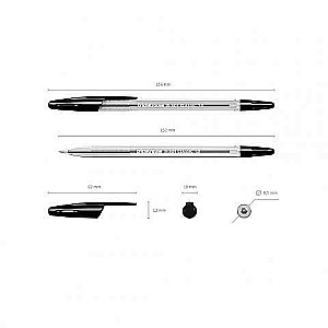 Kugļpildspalva ErichKrause R-301 Classic Stick 1.0, tintes krāsa melna