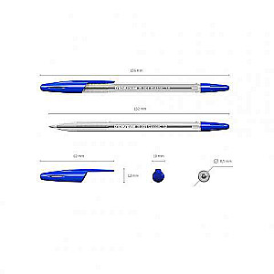 Kugļrakstājs ErichKrause R-301 Classic Stick 1.0, tintes krāsa: zila