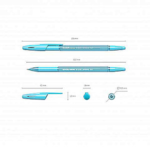 Kugļpildspalva ErichKrause R-301 Spring Stick&Grip 0.7, tintes krāsa zila
