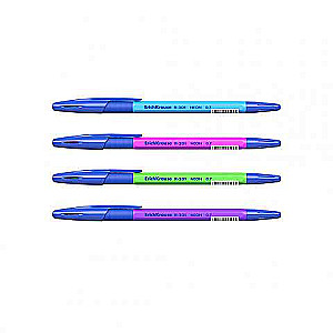 Šķidrās tintes pildspalva ErichKrause R-301 Neon Stick&Grip 0.7, tintes krāsa zila