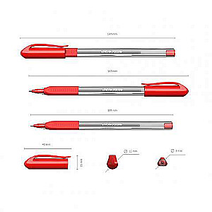 Kugļpildspalva ErichKrause U-19, Ultra Glide Technology, tintes krāsa sarkana