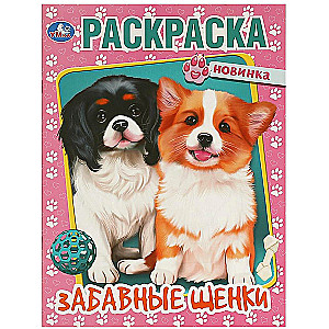 Jautrie kucēni. Krāsojamā grāmata