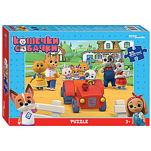Mozaīka puzzle 35 MAXI Kaķīši un suņi