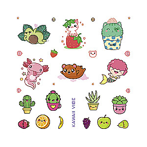 Kawaii Vibe piezīmju grāmatiņa (rozā, avokado)