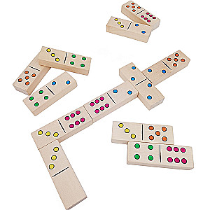 Galda spēle - (3 vienā) Mini tornis, Domino, Tic-tac-toe
