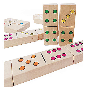 Galda spēle - (3 vienā) Mini tornis, Domino, Tic-tac-toe