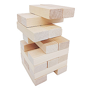 Galda spēle - (3 vienā) Mini tornis, Domino, Tic-tac-toe