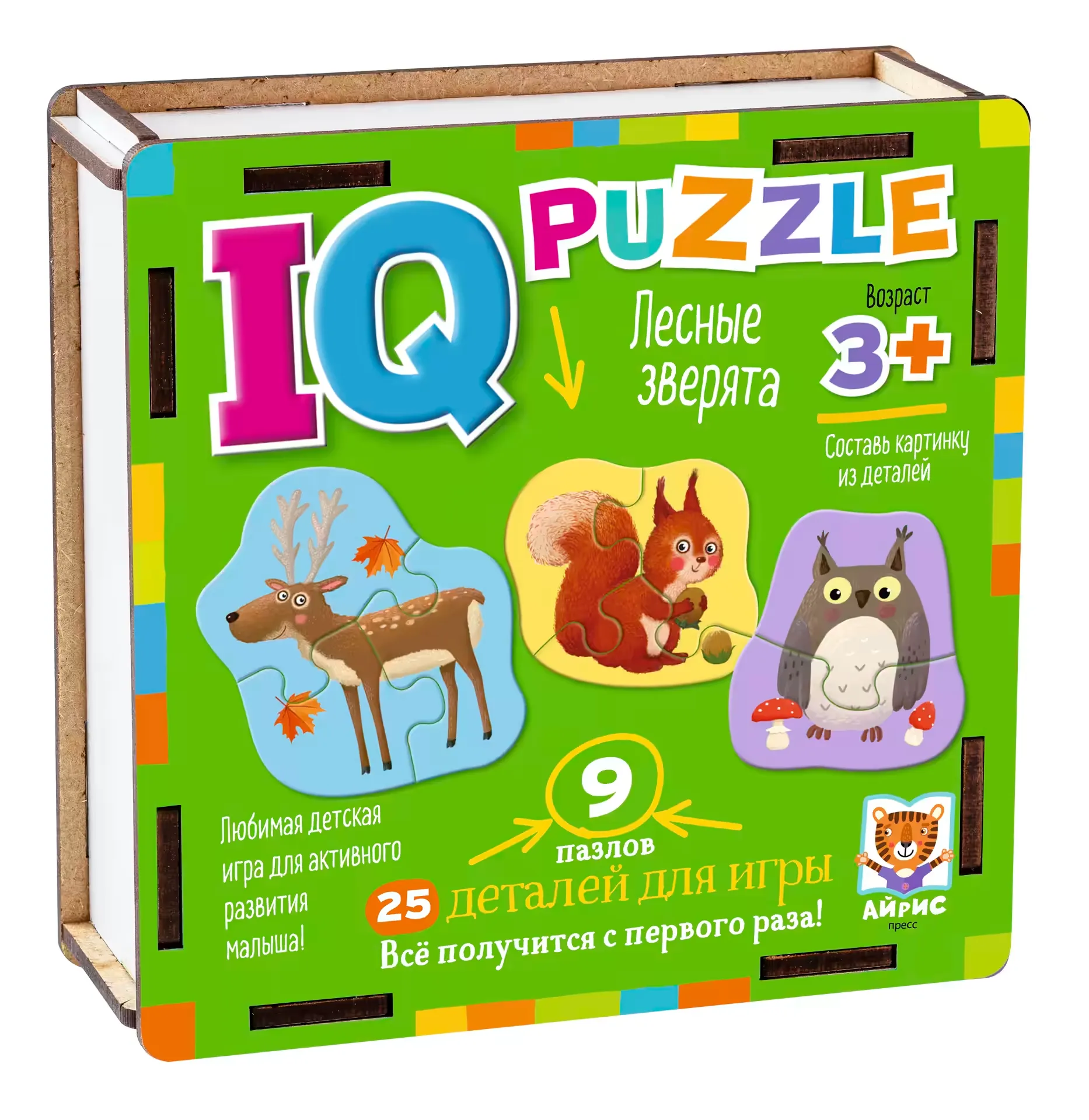 IQ Koka puzle "Meža dzīvnieki"