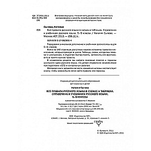 Visi krievu valodas noteikumi shēmās un tabulās. 5 - 9 klase