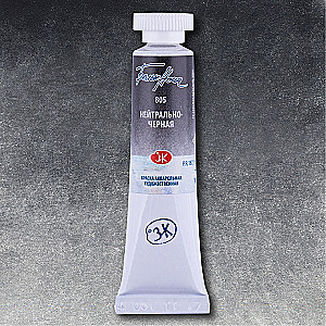 Akrila krāsa mākslinieciskā Baltās naktis 10 ml, Neitrāli melna