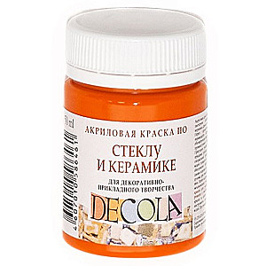 Akrila krāsa Decola stiklam un keramikai, 50 ml, tumši dzeltena
