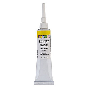 Akryla kontūra stiklam un keramikai Deсola, 18 ml, citronu