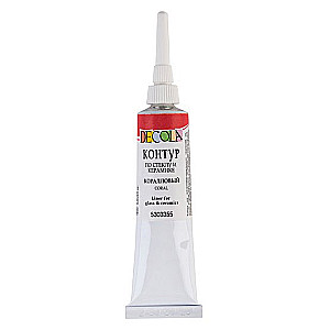Akryla kontūra stiklam un keramikai Deсola, 18 ml, korall