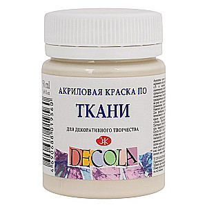Akrila krāsa audumam Decola, 50 ml, Ziloņkaula krāsa
