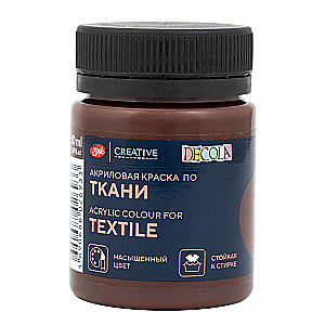 Akrila krāsa audumiem dekoratīvai radošai darbībai Decola, 50 ml, rūgtais šokolāde