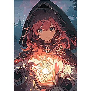 Bloknot Anime Magic. Meitene sarkanā