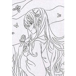 Krāsojamā grāmata-antistress Anime pasaule