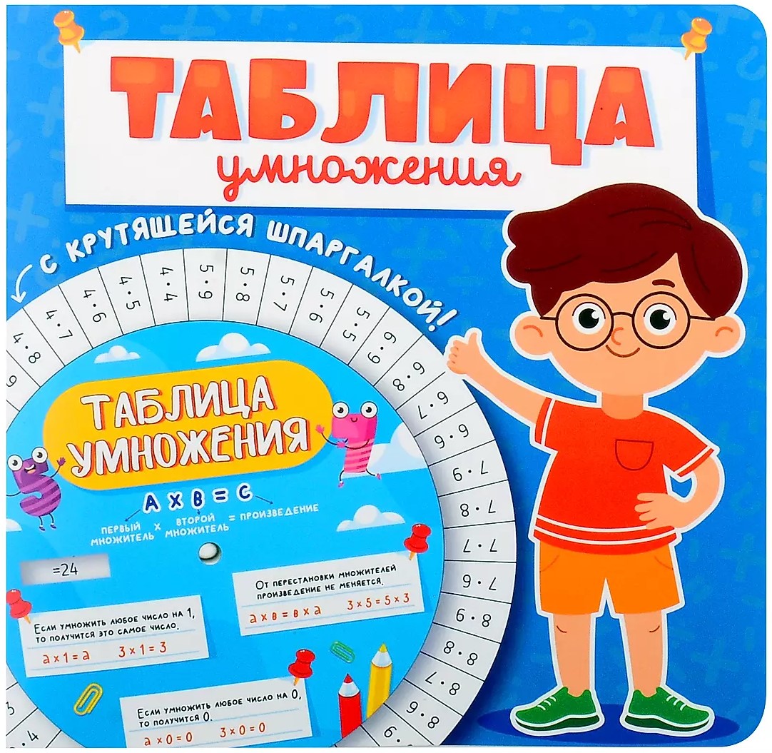 Reizināšanas tabula ar griežamu palīglīdzekli. Zēniem