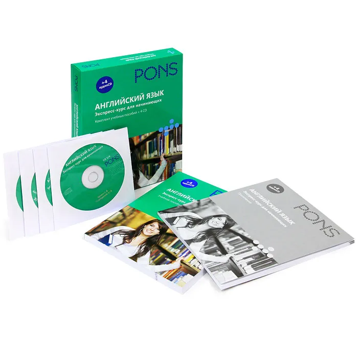 Angļu valoda. Ekspress kurss iesācējiem. Mācību materiālu komplekts no 4 CD