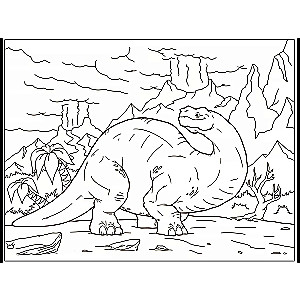 Krāsošana. Dinosauri
