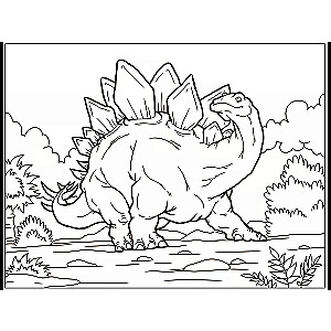 Krāsošana. Dinosauri