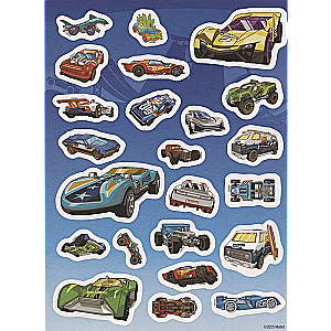 Hot Wheels. Daudzreiz lietojamas uzlīmes
