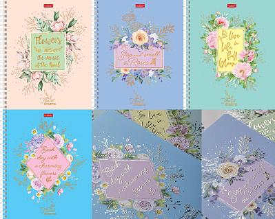 Zīmēšanas bloks Floral dreams 4 diz. blokā