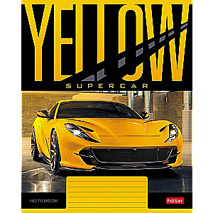 A5 piezīmju grāmatiņa YELLOWsupercar (līnijas)