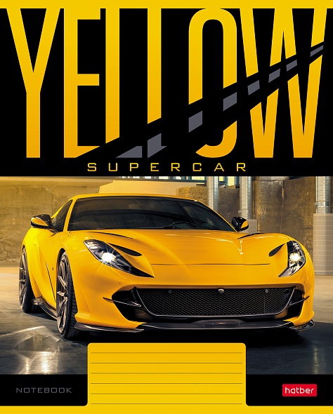 A5 piezīmju grāmatiņa YELLOWsupercar (līnijas)