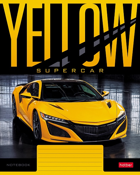 A5 piezīmju grāmatiņa YELLOWsupercar (līnijas)