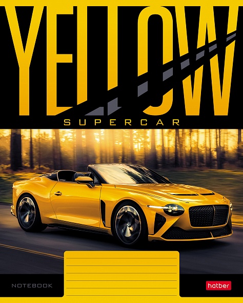 A5 piezīmju grāmatiņa YELLOWsupercar (līnijas)