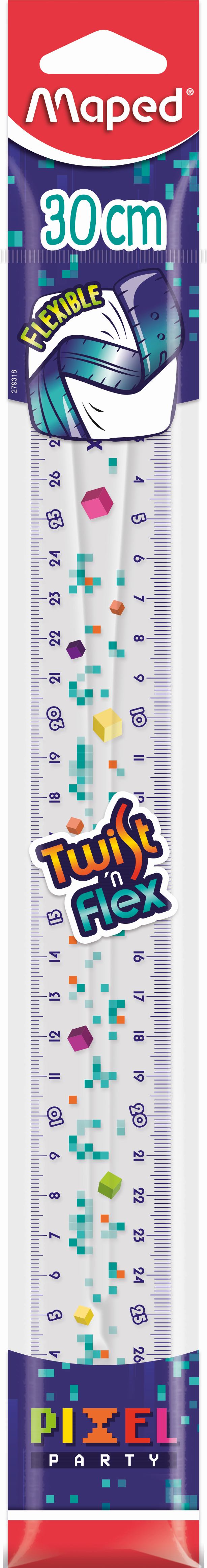 Ruler 30 cm MAPED Twist'n Flex "Pixel Party"