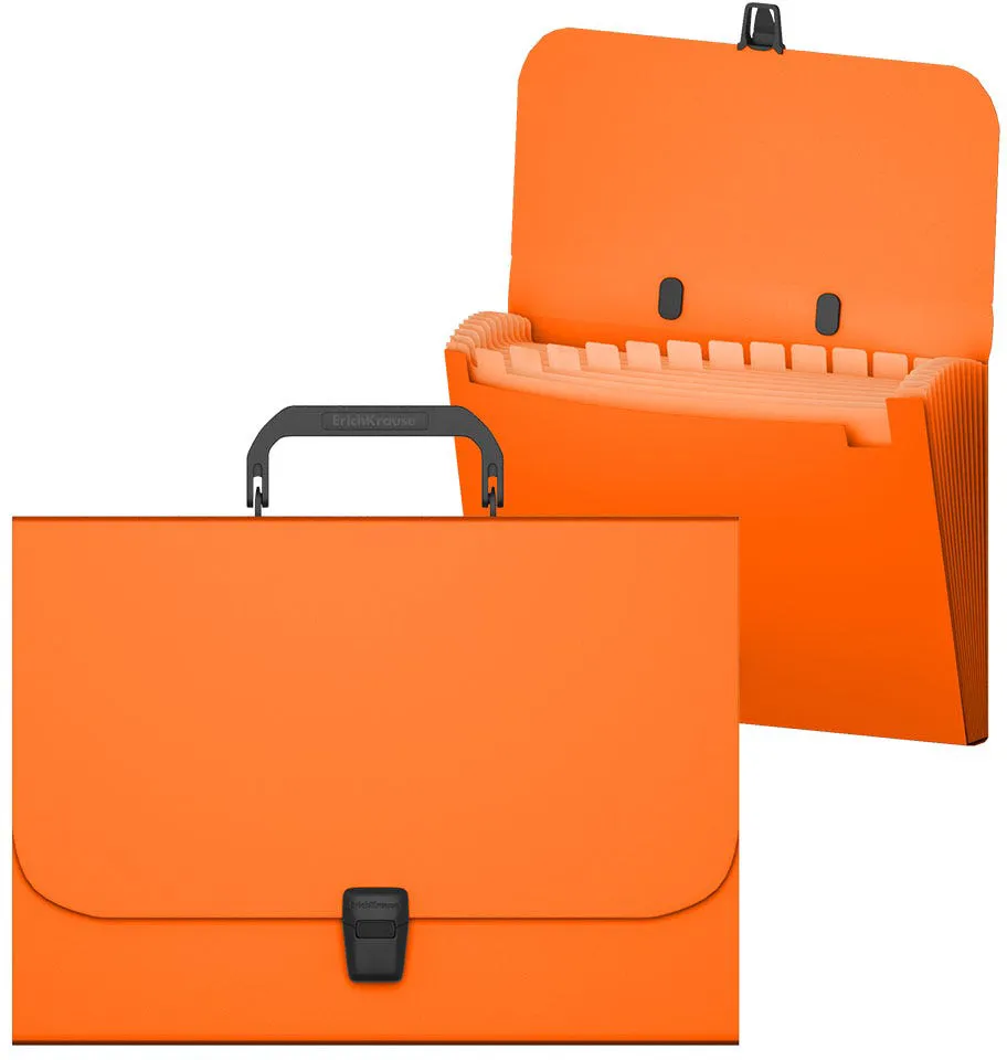 Папка-портфель А4 на защелке ErichKrause Matt Neon (оранжевая)