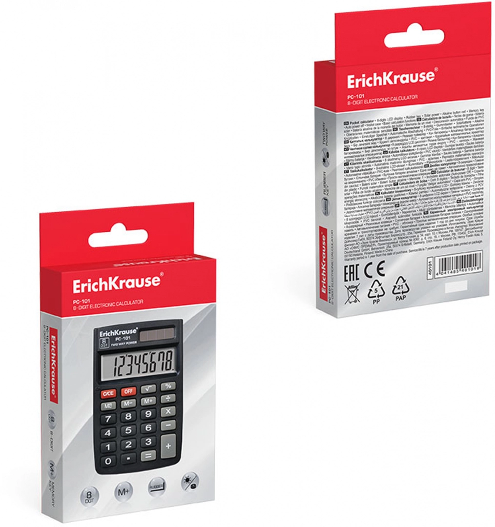 Pocket calculator ErichKrause PC-101 Classic, 8 digits