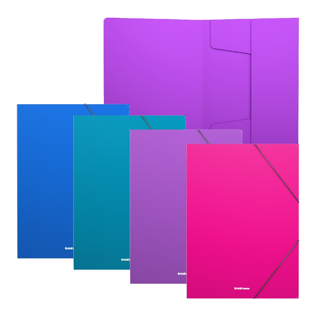 Folder A4 with elastic bands ErichKrause Diagonal Vivid (mixed colors)