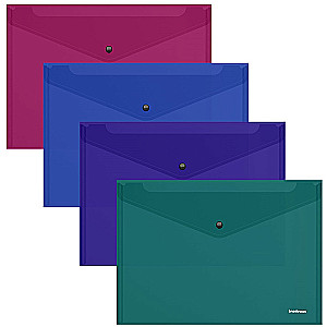 A5+ formāta mapīte ar pogu ErichKrause Glossy Vivid (krāsu maisījums)