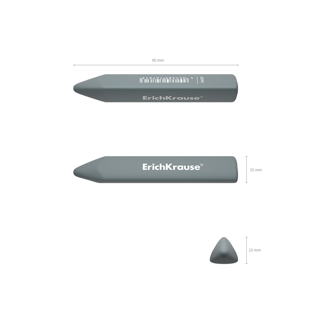 Eraser ErichKrause Tri Stick (krāsu maisījums)