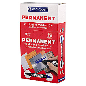 Pastāvīgais marķieris Centropen 1666, zils, bumbierveida/slīps 1 mm/1-4 mm, divpusējs