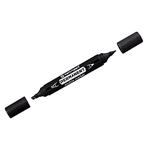 Pastāvīgais marķieris Centropen 1666, melns, bumbierveida/slīps 1 mm/1-4 mm, divpusējs