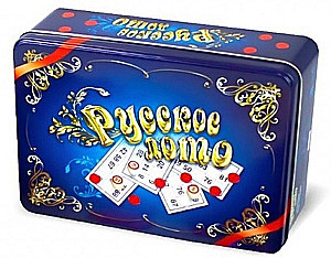 Galda spēle krievu loto metāla kastē «Zilais lāde» ar koka mucām