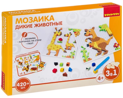 Mozaīka 3 in 1 Mežonīgie dzīvnieki