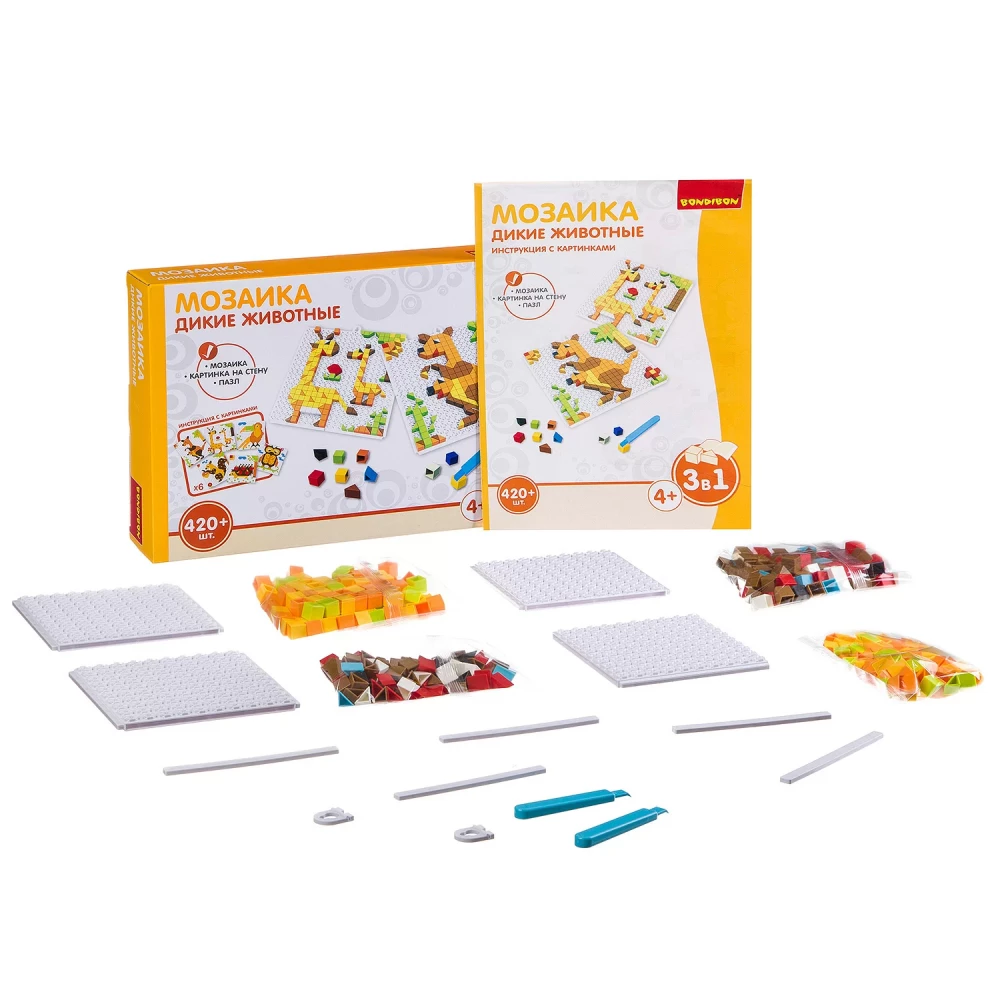 Mozaīka 3 in 1 Mežonīgie dzīvnieki