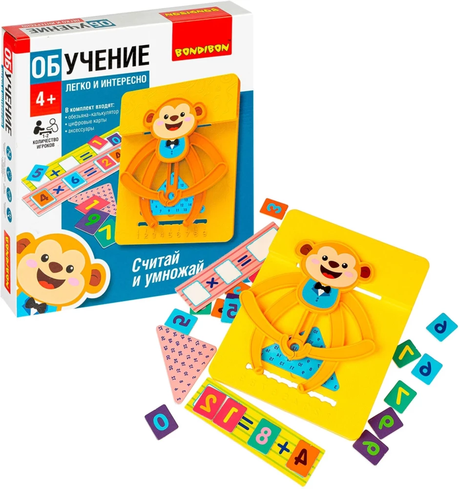 Galda spēle Bondibon "Skaiti un reizinā" , pērtiķis